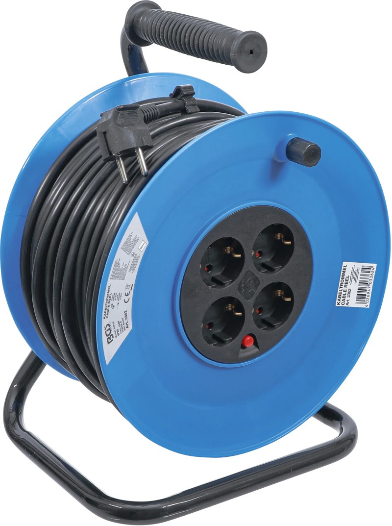 Powerreel / Stroomhaspel - Zwart - 3X1.0 – 50 M