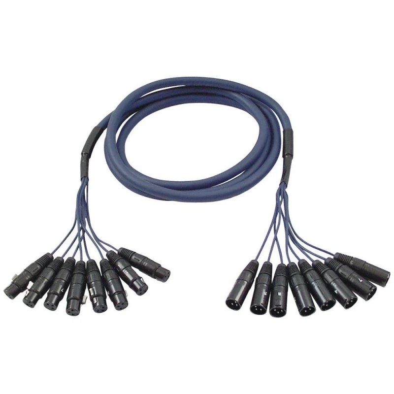  XLR/XLR Multicable 8x - 3 Meter